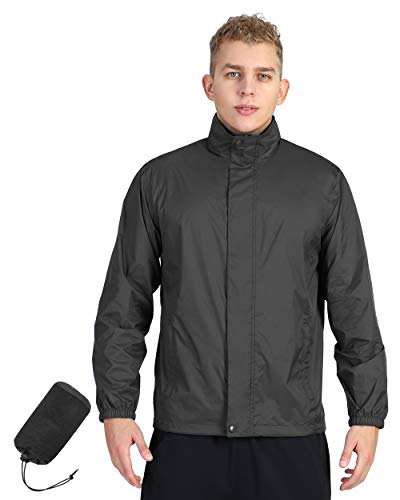 Outdoor Ventures Men's Rain Jacket Waterproof Lightweight Packable Rain Shell Raincoat with Hood for Golf Hiking Travel Outdoor Ventures Men's Rain Jacket Waterproof Lightweight Packable Rain Shell Raincoat with Hood for Golf Hiking Travel