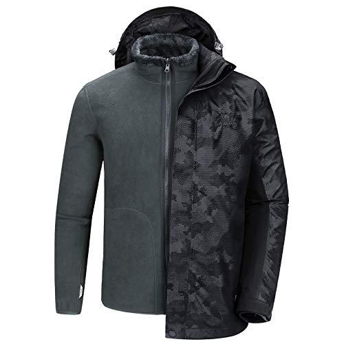 CAMEL CROWN Waterproof Ski Jacket for Men 3 in 1 Winter Jacket Windbreaker Snow Coat Parka for Hiking Snowboard CAMEL CROWN Waterproof Ski Jacket for Men 3 in 1 Winter Jacket Windbreaker Snow Coat Parka for Hiking Snowboard