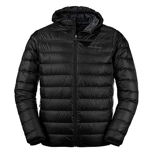 Eddie Bauer Men's CirrusLite Down Hooded Jacket, Black, Large Eddie Bauer Men's CirrusLite Down Hooded Jacket, Black, Large